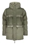 Parajumpers Down Jacket In Olive Green With A Hood In Green