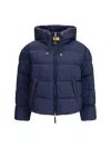 Parajumpers Hooded Quilted Down Jacket In Blue