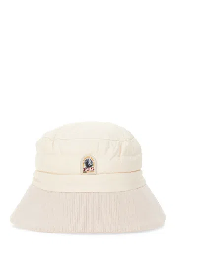Parajumpers Bucket Hat With Logo In White