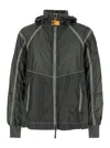 Parajumpers Edge Green Jacket With Logo Patch On The Sleeve And Shoulder Straps On The Back In Tech Fabric Man
