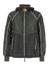 Parajumpers Edge Green Jacket With Logo Patch On The Sleeve And Shoulder Straps On The Back In Tech Fabric Man In Green