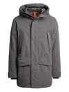 Parajumpers Efrem Hooded Quilted Parka In Gray