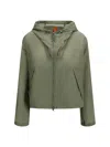 Parajumpers Bicolor Polyamide Shell Jacket In Green
