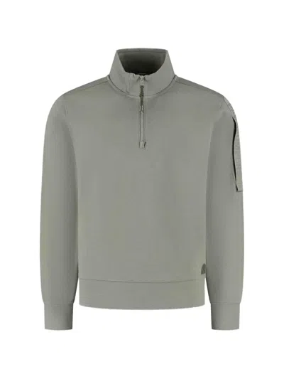 Parajumpers Ellingtone Zip Funnel-neck Sweatshirt In Gray