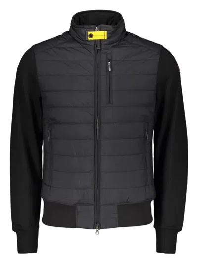 Parajumpers Quilted Panelled Jacket In Black