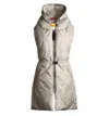PARAJUMPERS ESTELLE HOODED DOWN SCARF IN SILVER GREY