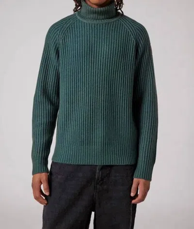 Parajumpers Ettore Turtleneck Sweater In Green Gables