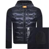 Parajumpers Quilted Hooded Jacket In Navy