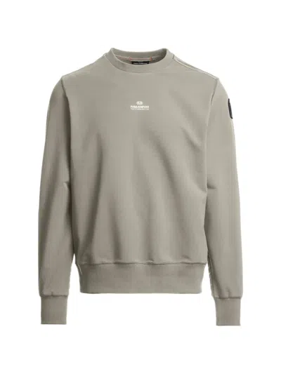 Parajumpers Fergus Logo-patch Crew-neck Sweatshirt In Gray