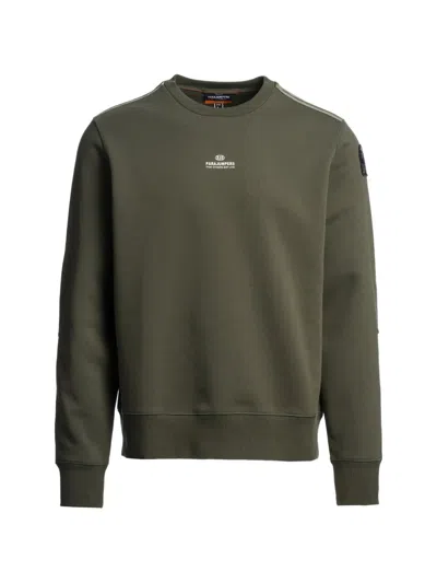Parajumpers Fergus Logo-patch Sweatshirt In Green
