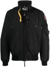 Parajumpers Black Orange Lining Bomber Jacket In Black