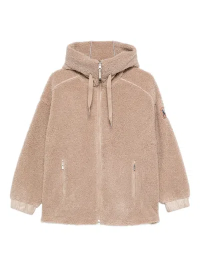 Parajumpers Fleece Zip-up Hoodie In Brown