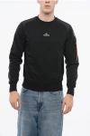 Parajumpers Fleeced-cotton Crew-neck Sweatshirt With Padded Details In Black