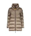 Parajumpers Full-length Zipper Down Jacket In Brown