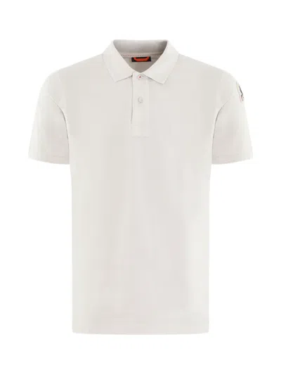 Parajumpers Gangapuma Logo Patch Polo Shirt In White