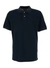 PARAJUMPERS BLUE POLO SHIRT IN COTTON MAN