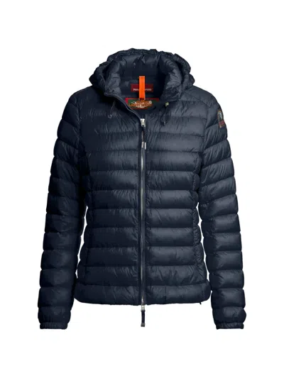 Parajumpers Genie Hooded Quilted Jacket In Blue