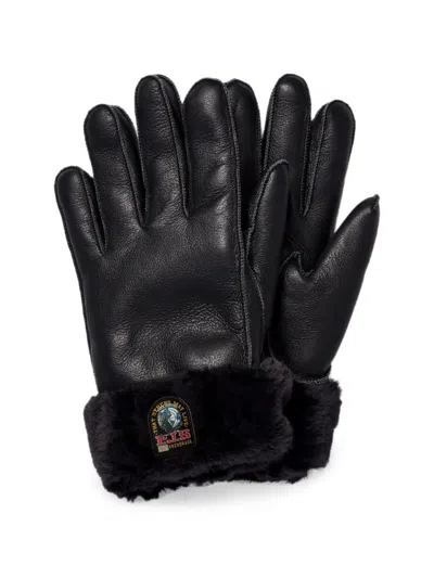 Parajumpers Gindal Leather Gloves In Black