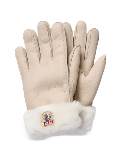 Parajumpers Gindal Leather Gloves In Neutrals