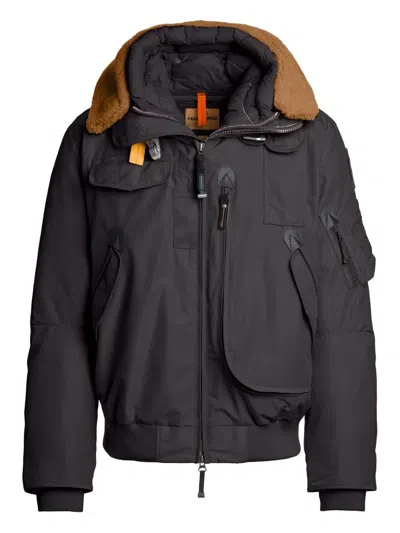 Parajumpers Gobi Hooded Bomber Jacket In Black