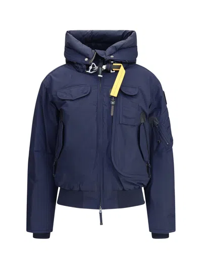 Parajumpers Gobi Hooded Bomber Jacket In Blue