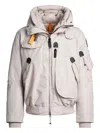 Parajumpers Shearling-collar Hooded Bomber Jacket In Neutral