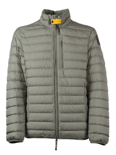Parajumpers Green Ugo Quilted Down Jacket In Gray