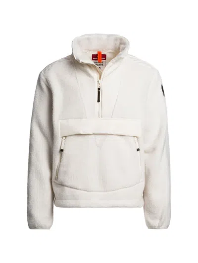 Parajumpers Half-zip Fleece Sweater In White