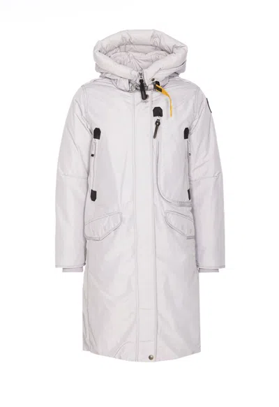 Parajumpers Coat Hood Adjustable Hook Detail In Grey