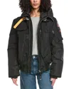 Parajumpers Hooded Down Bomber Jacket In Black