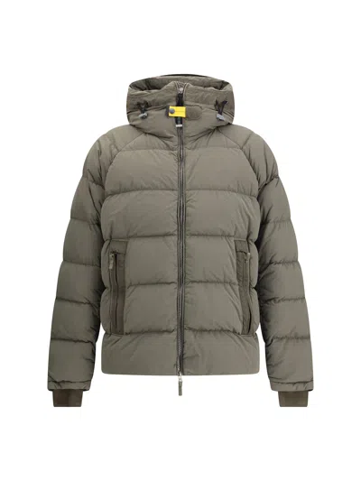 Parajumpers Hooded Down Jacket In Green