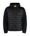 Parajumpers Nolan Padded And Spliced Down Jacket In Black