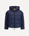 Parajumpers Hooded Quilted Down Jacket In Blue