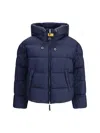 Parajumpers Hooded Quilted Down Jacket In Blue