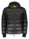Parajumpers Pharrell Hooded Bomber-style Down Jacket In Blue