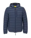 Parajumpers Hooded Down Jacket In Blue