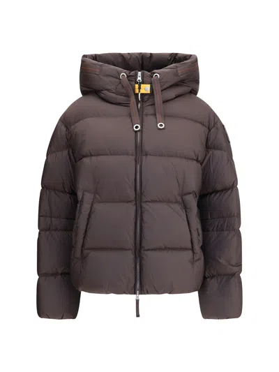 Parajumpers Hooded Down Jacket In Purple