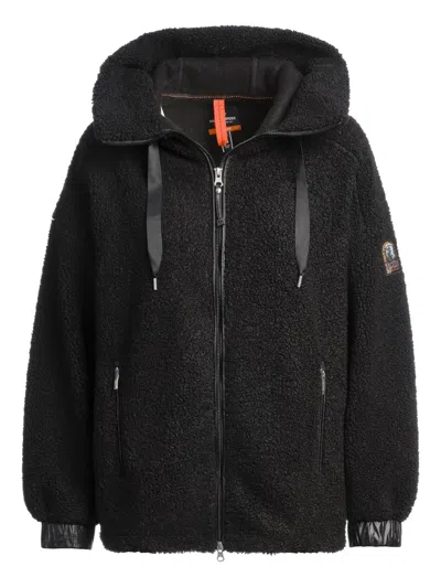 Parajumpers Hooded Fleece Jacket In Black