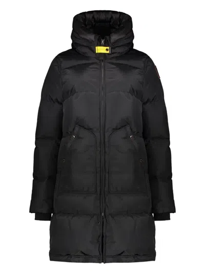 PARAJUMPERS HOODED LOGO-PATCH DOWN JACKET