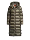 Parajumpers Hooded Longline Padded Coat In Gray