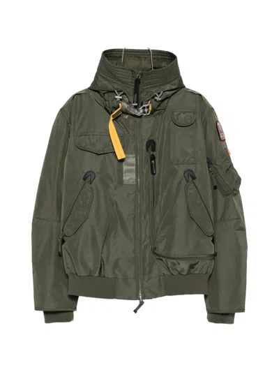 Parajumpers Long-sleeved Zip-up Down Jacket In Green