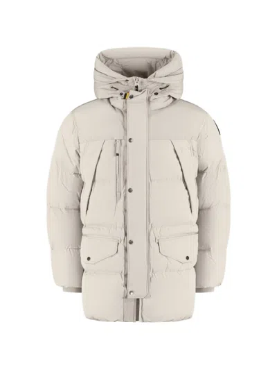 Parajumpers Hooded Padded Coat In Neutral