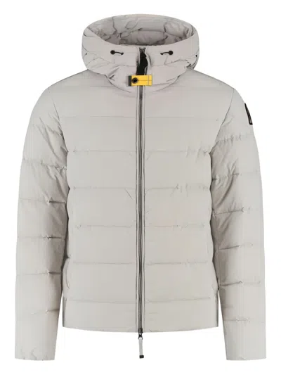 Parajumpers Hooded Padded Coat In Gray
