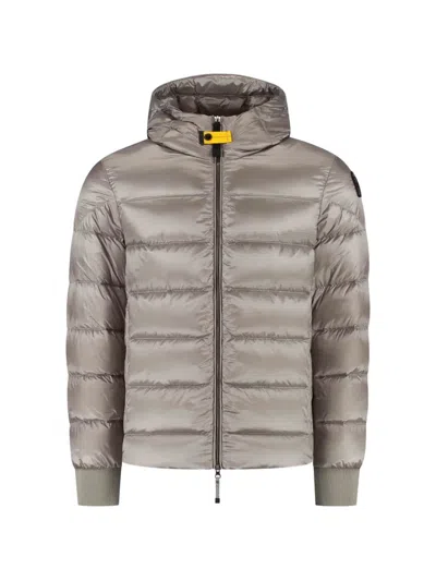 Parajumpers Hooded Padded Jacket In Gray