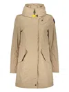 Parajumpers Lightweight Beige Jacket With Hood And Zip. In Neutral