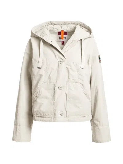 Parajumpers Hooded Pocket Jacket In White