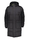 Parajumpers Black Parka With Hood And Pockets In Black