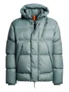 Parajumpers Hooded Puffer Jacket In Blue