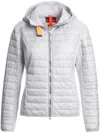 Parajumpers Kym Fleece And Nylon Hooded Jacket Mochi In Grey