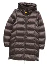 Parajumpers Hooded Quilted Coat In Brown